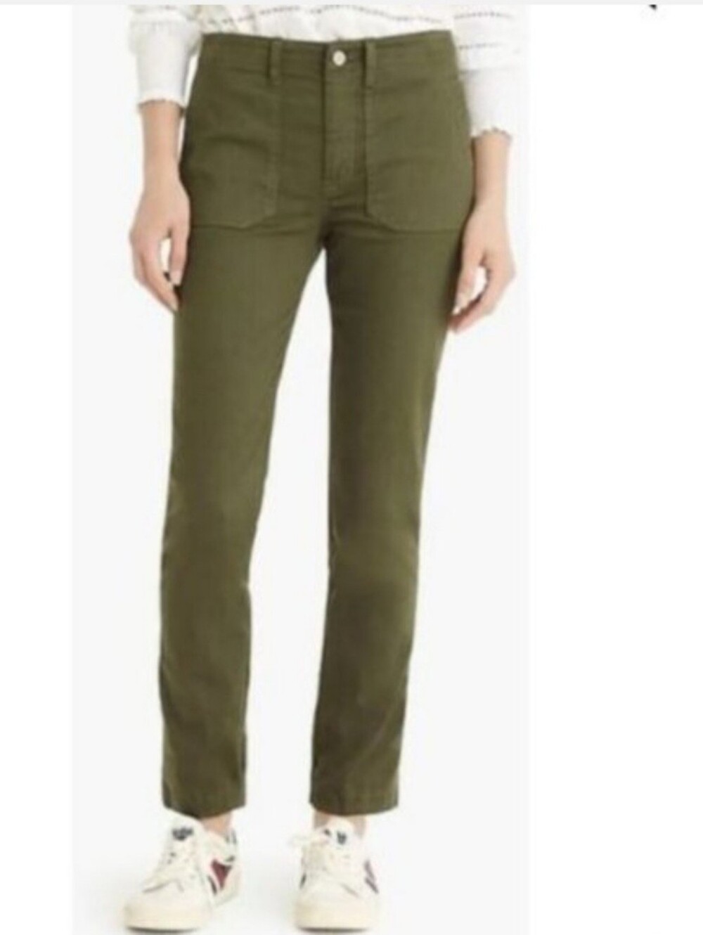 J. Crew Vintage Straight Cargo Green Pants Size 29